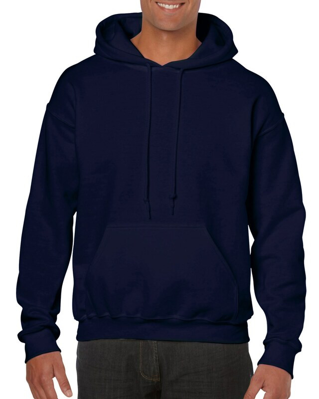 Gildan Sötétkék kapucnis pulóver