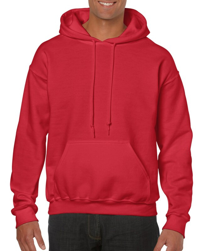 Gildan Piros kapucnis pulóver