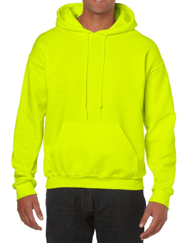 Gildan Neon zöld kapucnis pulóver
